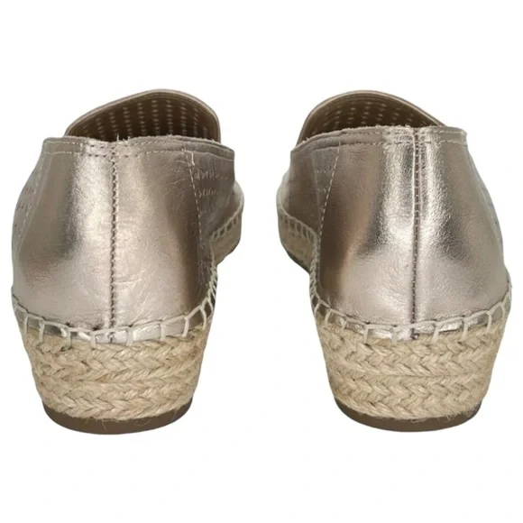 Bella Vita Womens Loafers 8.5M Channing Champagne Perforated Leather Jute - Picture 6 of 12